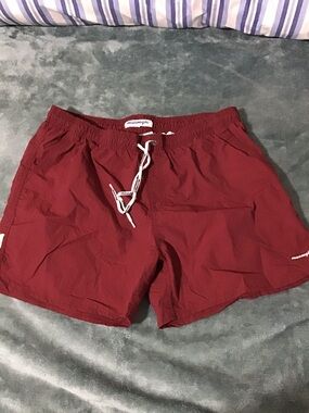 Men's Athletic Swim/Training Shorts - Burgundy